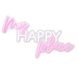 Signography Neon Collection Wall Sign with USB - My Happy Place