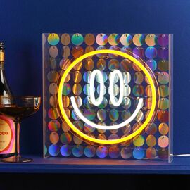 Signography Neon Collection Wall or Mantel Sign - Smiley