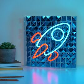 Signography Neon Collection Wall or Mantel Sign - Rocket