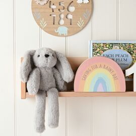 Theo The Plush Long  Leg Grey Bunny  35 cm