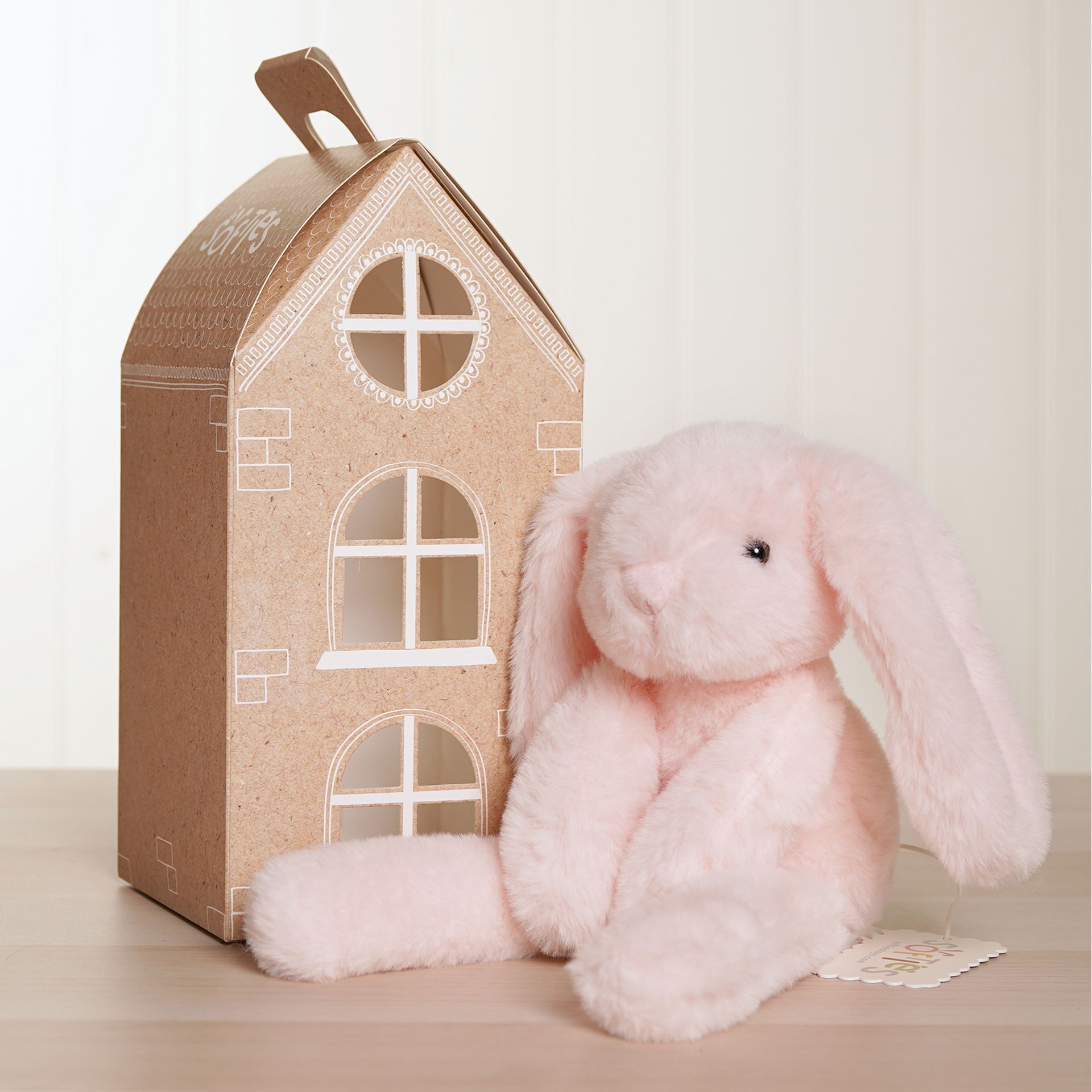 Katie The Plush Long Leg Light Pink Bunny 35 cm | Widdop and Co.