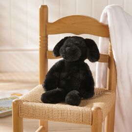 Monty The Plush Long Leg Black Puppy 30cm