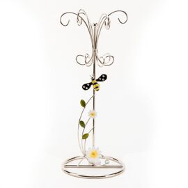 Sophia Classic Glass & Wire Bumble Bee Jewellery Holder