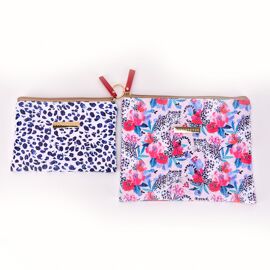 Frida Leopard Story Set of 2 Leatherette Cosmetic Bags