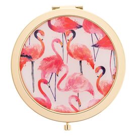 Frida Flamingo Compact Mirror & Keyring