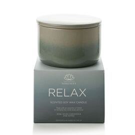 Serenity Relax Ceramic Candle 430g Rose & Pink Pepper