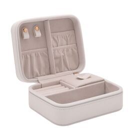 White Oblong Jewellery Box With Compartments