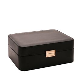 Black Oblong Jewellery Box With Lift Up Lid