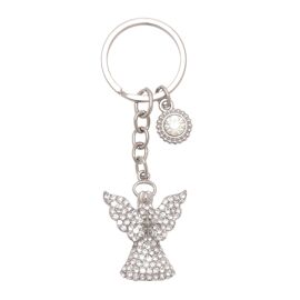 Sophia Keyring - Angel with Clear Crystals
