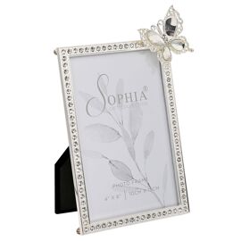 Sophia Crystal Photo Frame with Butterfly 4" x 6"