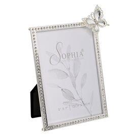 Sophia Crystal Photo Frame with Butterfly 5" x 7"