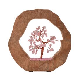 Serenity Tree Of Life Block - Rose Quartz