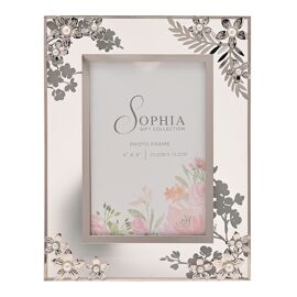 Sophia Classic Silver Daisy Photo Frame 4" x 6"