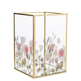 Sophia Classic Floral Glass Tea Light Holder - Small