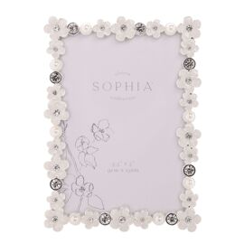 Sophia Classic Daisy 3.5” x 5” Frame - White