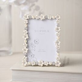 Sophia Classic Daisy 3.5” x 5” Frame - White