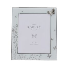 Sophia Classic Silver Butterfly 8 x 10" Glass Photo Frame