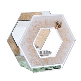Sophia Classic Golden Bee Glass Tealight Holder - Single