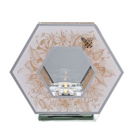 Sophia Classic Golden Bee Glass Tealight Holder - Single