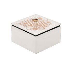 Sophia Classic Golden Bee Glass Trinket Box