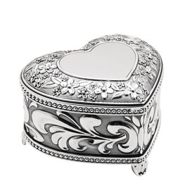 Sophia Classic Heart Musical Jewellery Box - Beautiful Dreamer Tune