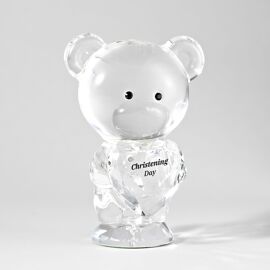 Crystocraft Crystal Bear - Christening Day