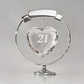 Crystocraft Freestand Crystal Heart  - 21