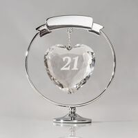 Crystocraft Freestand Crystal Heart - 21 