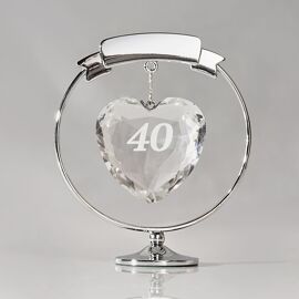 Crystocraft Freestand Crystal Heart  - 40