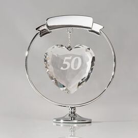 Crystocraft Freestand Crystal Heart  - 50