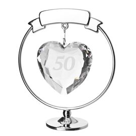Crystocraft Freestand Crystal Heart  - 50