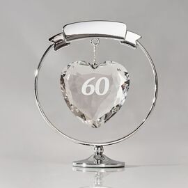 Crystocraft Freestand Crystal Heart  - 60