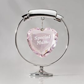 Crystocraft Chrome Plated Circle & Heart - Special Mum