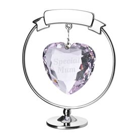 Crystocraft Chrome Plated Circle & Heart - Special Mum