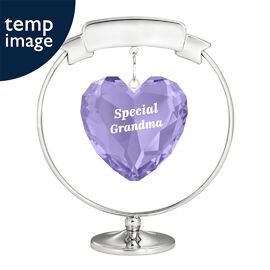 Crystocraft Chrome Plated Circle & Heart - Special Grandma