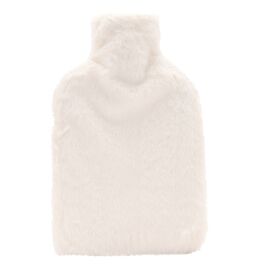 Sophia Layers Soft Faux Fur 1.7L Muff Hot Water Bottle - White
