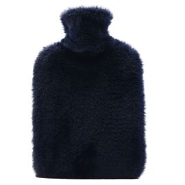 Sophia Layers Soft Faux Fur 1.7L Muff Hot Water Bottle - Navy Blue