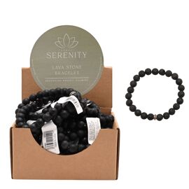 **MULTI 25** Serenity Mens Lava Stone Bracelet