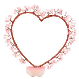 Serenity Rose Quartz Heart Shaped Tree