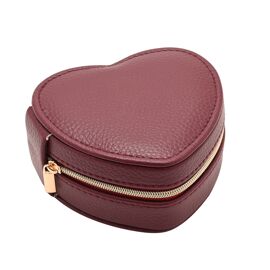 Sophia Heart Shaped Jewellery Box - Burgundy