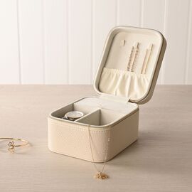 Sophia Jewellery/Watch Box - Cream