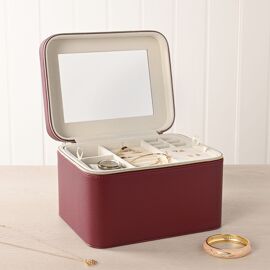 Sophia Jewellery Box Large  - Burgundy