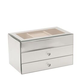 Sophia 2 Drawer Mirror Glass Jewellery Box