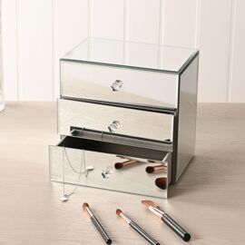 Sophia 3 Drawer Mirror Glass Jewellery Box