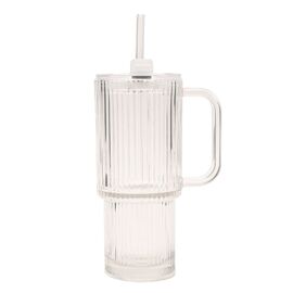 Sophia Ribbed Drinking Glass with Handle