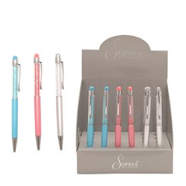 Multi 24 "Touch Pens" with Crystals 3 Colours