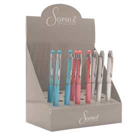 Multi 24 "Touch Pens" with Crystals 3 Colours