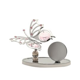 Crystocraft Chrome Plated Butterfly Plaque - Plain