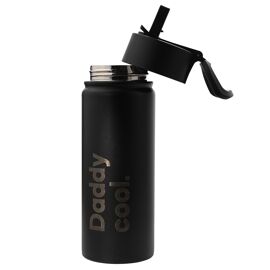 Now Or Never Studios Made To Order Black Stainless Steel Flask with Rotating Handle