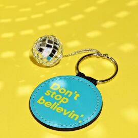 Say It With Songs PU Leather Keyring - Don't Stop Believin' - Journey